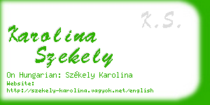 karolina szekely business card